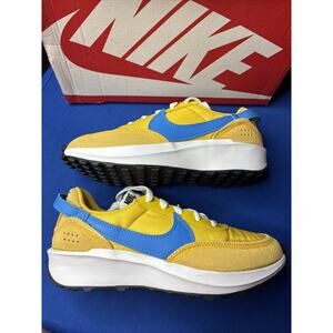 Women's Nike Waffle Debut Vivid Sulphur/ Lt Photo Blue- Mens 4.5 Women's 6